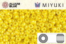 MIYUKI Round Rocailles Seed Beads (RR11-0422) 11/0 Small - Opaque Yellow Luster