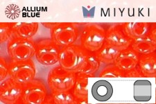 MIYUKI Round Rocailles Seed Beads (RR11-0424) 11/0 Small - Opqaue Orange Luster