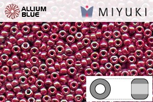 MIYUKI Round Rocailles Seed Beads (RR11-0425) 11/0 Small - Opaque Cadillac Red Luster