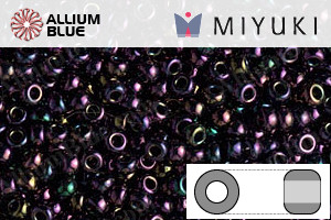 MIYUKI丸シードビーズ (RR11-0454) 丸小ビーズ 11/0 - 紫玉虫
