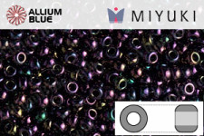 MIYUKI Round Rocailles Seed Beads (RR11-0454) 11/0 Small - Metallic Dark Plum Iris