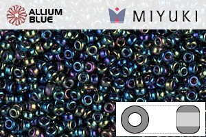 MIYUKI Round Seed Beads (RR11-0455) - Metallic Variegated Blue Iris - 關閉視窗 >> 可點擊圖片