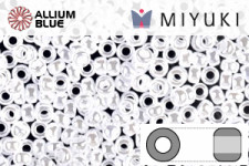 MIYUKI Round Rocailles Seed Beads (RR11-0528) 11/0 Small - Ceylon White