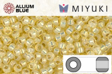 MIYUKI Round Seed Beads (RR11-0554) - Dyed Jonquil Silver Lined Alabaster
