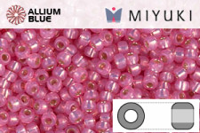 MIYUKI Round Rocailles Seed Beads (RR11-0556) 11/0 Small - Dyed Rose Silver Lined Alabaster