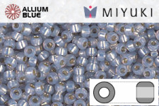 MIYUKI Round Rocailles Seed Beads (RR11-0576) 11/0 Small - Dyed Light Smoke Gray Silver Lined Alabaster