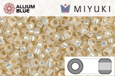 MIYUKI Round Rocailles Seed Beads (RR11-0577) 11/0 Small - Silver Lined Cream