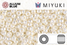 MIYUKI Round Rocailles Seed Beads (RR11-0591) 11/0 Small - Ivory Pearl Ceylon