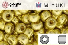 MIYUKI Round Rocailles Seed Beads (RR11-1071) 11/0 Small - Galvanized Dark Yellow