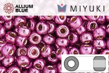 MIYUKI Round Rocailles Seed Beads (RR11-1077) 11/0 Small - Galvanized Fuschia