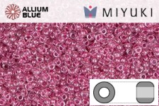 MIYUKI Round Rocailles Seed Beads (RR11-1524) 11/0 Small - Sparkling Peony Pink Lined Crystal