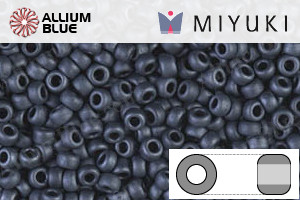 MIYUKI Round Rocailles Seed Beads (RR11-2001) 11/0 Small - Matte Gunmetal