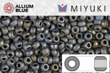 MIYUKI Round Rocailles Seed Beads (RR11-2002) 11/0 Small - Matte Metallic Silver Gray