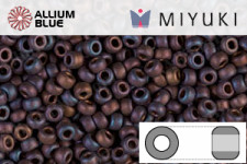 MIYUKI Round Rocailles Seed Beads (RR11-2005) 11/0 Small - Matte Metallic Dark Raspberry Iris