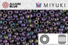 MIYUKI Round Rocailles Seed Beads (RR11-2019) 11/0 Small - Matte Metallic Eggplant