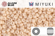 MIYUKI Round Rocailles Seed Beads (RR11-2022) 11/0 Small - Matte Opaque Antique Beige