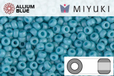 MIYUKI Round Seed Beads (RR11-2029) - Matte Opaque Turquoise Blue Luster
