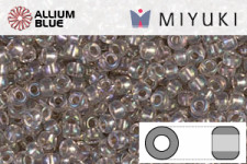 MIYUKI Round Rocailles Seed Beads (RR11-2195) 11/0 Small - Taupe Lined Crystal AB