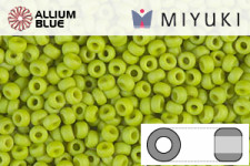 MIYUKI Round Rocailles Seed Beads (RR11-2316) 11/0 Small - Opaque Matte Lime