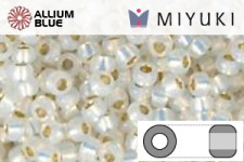MIYUKI Round Rocailles Seed Beads (RR11-2351) 11/0 Small - Silverlined Pale Cream Opal