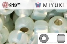 MIYUKI Round Rocailles Seed Beads (RR11-2353) 11/0 Small - Silverlined Pale Lime Opal