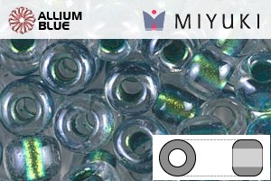 MIYUKI Round Rocailles Seed Beads (RR11-3205) 11/0 Small - Magic Emerald Marine Lined Crystal - Click Image to Close