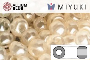 MIYUKI丸シードビーズ (RR11-3504) 丸小ビーズ 11/0 - Transparent Light Cream Luster