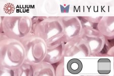 MIYUKI Round Rocailles Seed Beads (RR11-3508) 11/0 Small - Transparent Pale Rose Luster