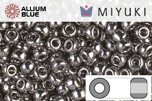 MIYUKI Round Rocailles Seed Beads (RR8-0190) 8/0 Large - Nickel Plated