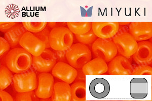 MIYUKI Round Rocailles Seed Beads (RR8-0405) 8/0 Large - Opaque Mandarin