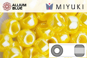 MIYUKI Round Rocailles Seed Beads (RR8-0422D) 8/0 Large - Opaque Canary Luster