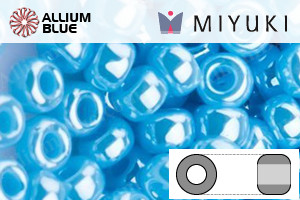 MIYUKI Round Rocailles Seed Beads (RR8-0433) 8/0 Large - Opaque Luster Light Blue - 關閉視窗 >> 可點擊圖片