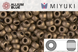 MIYUKI Round Rocailles Seed Beads (RR8-2006) 8/0 Large - Matte Metallic Dark Bronze
