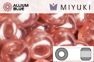 MIYUKI Round Rocailles Seed Beads (RR8-3507) 8/0 Large - Transparent Salmon Luster