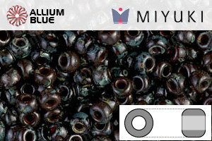 MIYUKI Round Rocailles Seed Beads (RR8-4504) 8/0 Large - Transparent Ruby Picasso