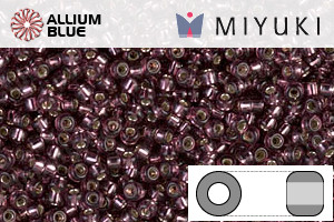 MIYUKI Round Rocailles Seed Beads (RR15-0013) 15/0 Extra Small - Silver Lined Mauve