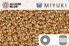 MIYUKI Round Rocailles Seed Beads (RR15-0191) 15/0 Extra Small - 24kt Gold Plated