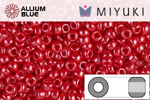 MIYUKI Round Rocailles Seed Beads (RR15-0426) 15/0 Extra Small - Opaque Red Luster
