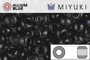 MIYUKI Round Rocailles Seed Beads (RR6-0401) 6/0 Extra Large - Black