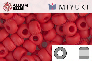 MIYUKI Round Rocailles Seed Beads (RR6-0408F) 6/0 Extra Large - Matte Opaque Red - Click Image to Close