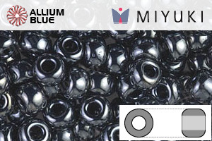 MIYUKI Round Rocailles Seed Beads (RR6-0451) 6/0 Extra Large - Metallic Gunmetal
