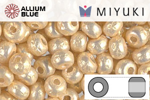 MIYUKI Round Rocailles Seed Beads (RR6-3952) 6/0 Extra Large - Baroque Pearl Cream