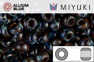 MIYUKI Round Rocailles Seed Beads (RR6-4502) 6/0 Extra Large - Transparent Dark Topaz Picasso - Haga Click en la Imagen para Cerrar