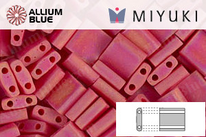 MIYUKI TILA Beads (TL-0408FR) - Matte Opaque Red AB - Haga Click en la Imagen para Cerrar