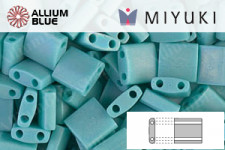 MIYUKI TILA™ Beads (TL-0412FR) - Matte Opaque Turquoise Green AB