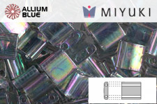 MIYUKI TILA™ Beads (TL-2440D) - Transparent Dark Grey Luster AB
