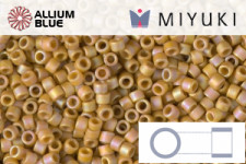 MIYUKI Delica® Seed Beads (DB2303) 11/0 Round - Matte Opaque Glazed Honey Bee AB