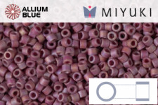 MIYUKI Delica® Seed Beads (DB2308) 11/0 Round - Matte Opaque Glazed Trillium Red AB