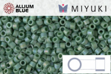 MIYUKI Delica® Seed Beads (DB2311) 11/0 Round - Matte Opaque Glazed Turtle Green AB