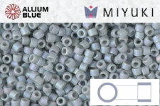 MIYUKI Delica® Seed Beads (DB2320) 11/0 Round - Matte Opaque Glazed Shark Fin AB